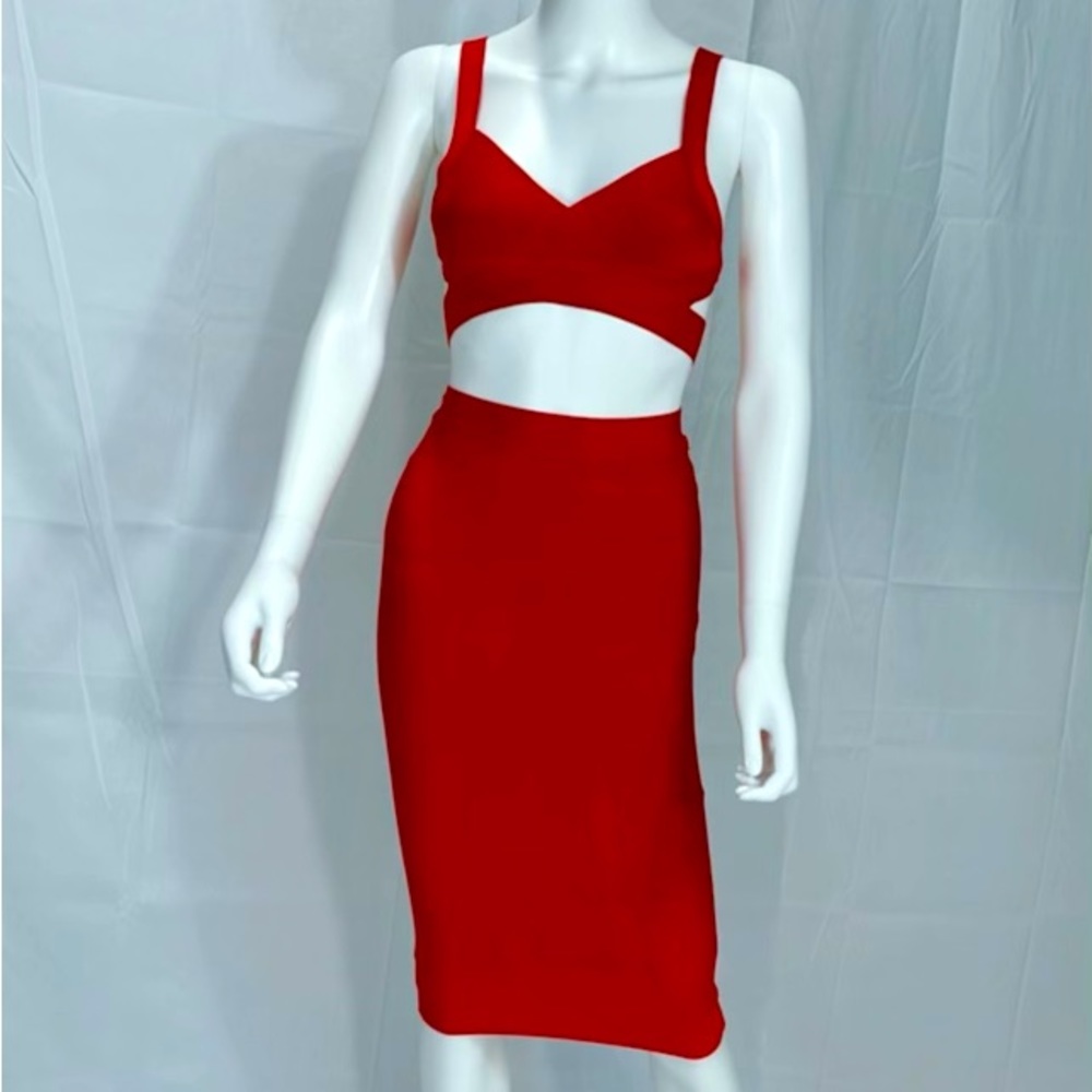 Femme two piece set in Red.